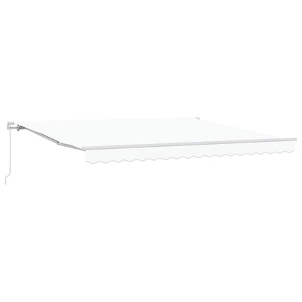 Utdragbar markis Vit 400 x 350 x 165 cm Polyester och aluminium