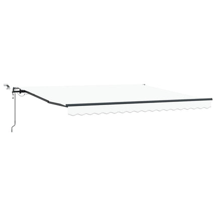 Utdragbar markis Vit 400 × 350 cm Polyester