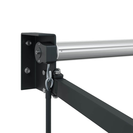 Utdragbar markis Grön och Vit 400 × 350 cm Duk och Aluminium