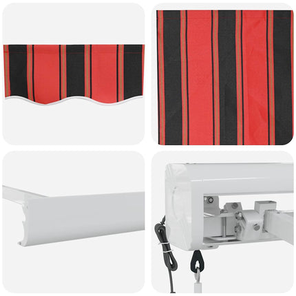 Utdragbar markis Orange och Brunt 450 x 300 x 165 cm