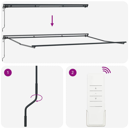 Markisram Flerfärgsdesign 450 × 300 cm