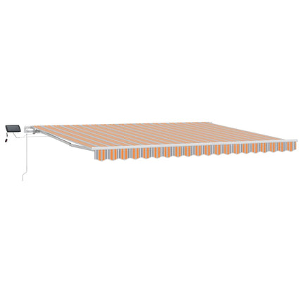 Utfällbar markis Flerfärgsdesign 450 × 300 cm Tyger och Stål