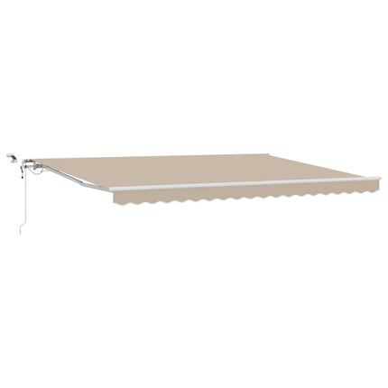 Utfällbar markis Beige 450 × 300 cm Polyester och metall