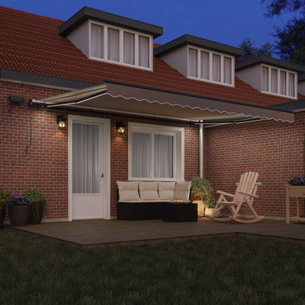 Utfällbar markis Beige 450 ×300 cm tyg