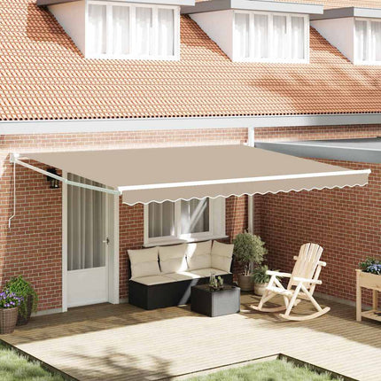 Markis Beige 450 x 300 x 165 cm Polyester och metall