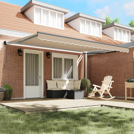 Markis Beige 450 x 300 x 165 cm Polyester och metall