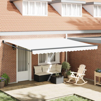 Utdragbar markis Vit 450 x 300 x 165 cm