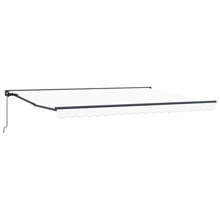 Markisram Vit 450 × 300 cm Polyester med PU-beläggning