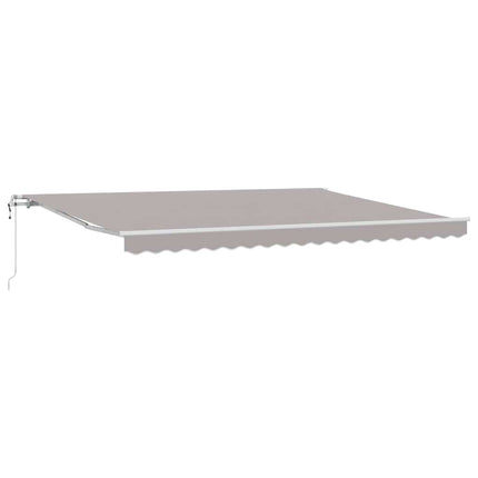 Utdragbar markis Ljusgrå 450 × 300 cm Duk och Aluminium
