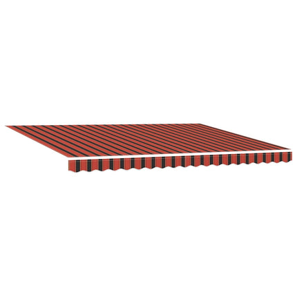 Utfällbar markis Orange och Brunt 450 × 350 cm