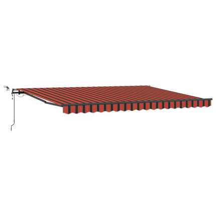 Markis tyg orange och brun 450 × 350 cm Polyester
