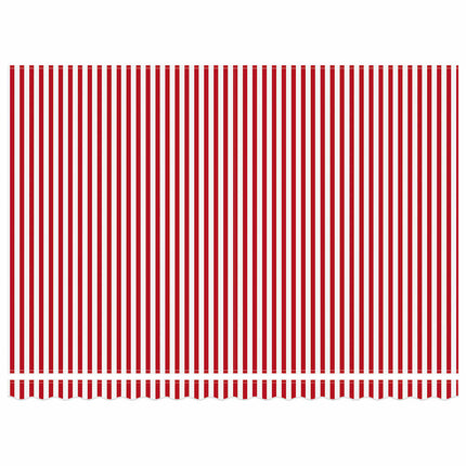 Utfällbar markis Röd och Vit 450 × 350 cm Tyger och Stål