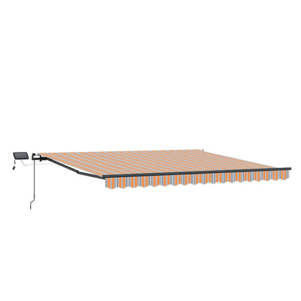 Utdragbar markis Flerfärgsdesign 450 × 350 cm Duk och Aluminium
