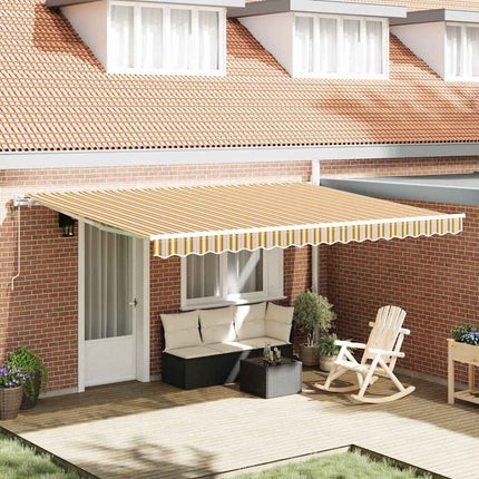 Elektrisk Retraktabel Markis Flerfärgsdesign 450 × 350 cm
