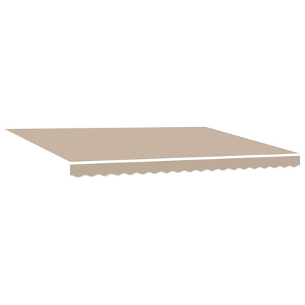 Utdragbar markis Beige 450 × 350 cm Polyester och aluminium
