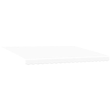 Utfällbar markis Vit 450 × 350 cm Tyger och Stål