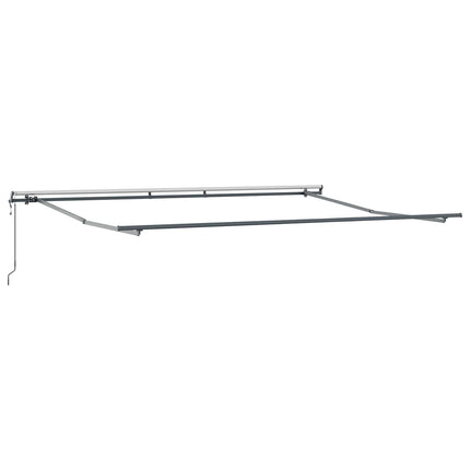 Utfällbar markis Grön och gul 450 × 350 cm Duk och Aluminium