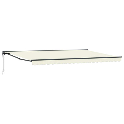 Markisram Kräm 500 × 300 cm Polyester med PU-beläggning