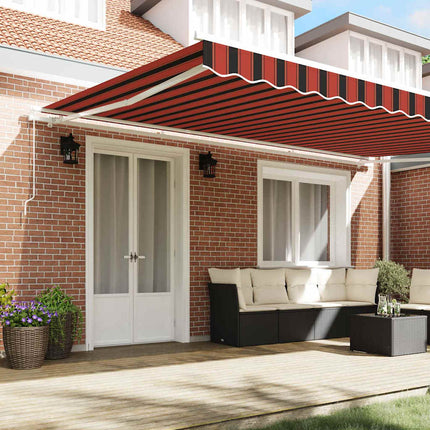 Utdragbar markis Orange och Brunt 500 x 300 x 165 cm