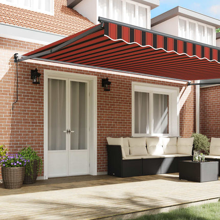 Markis Orange och Brunt 500 x 300 x 165 cm Polyester och metall