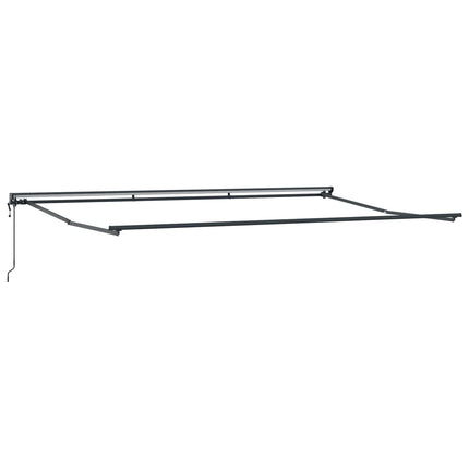 Markisram Antracit och vitt 500 × 300 cm