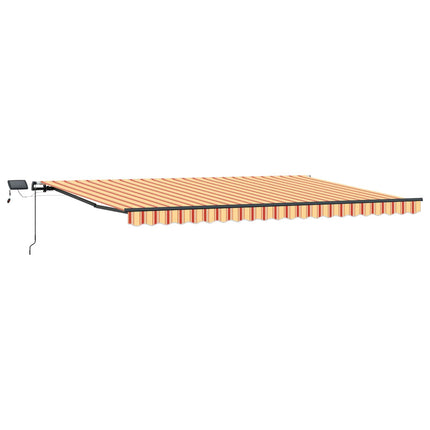 Utdragbar markis Gul och Orange 500 × 300 cm Duk och Aluminium