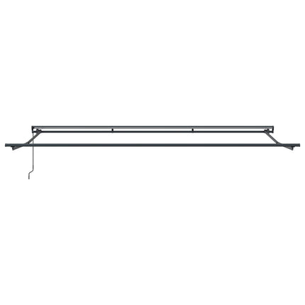 Markisram Röd och Vit 500 × 300 cm Polyester med PU-beläggning