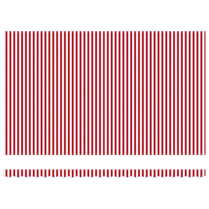 Markisram Röd och Vit 500 × 300 cm Polyester med PU-beläggning