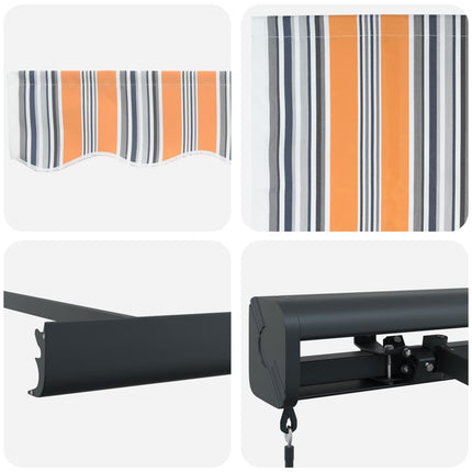 Utdragbar markis Flerfärgsdesign 500 × 300 cm