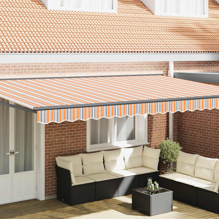 Markisram Blå och Orange 500 × 300 cm
