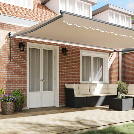 Utdragbar markis Beige 500 x 300 x 165 cm