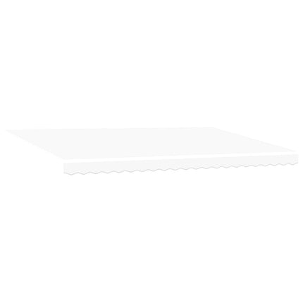 Utfällbar markis Vit 500 × 300 cm Duk och Aluminium