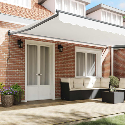 Utdragbar markis Vit 500 x 300 x 165 cm