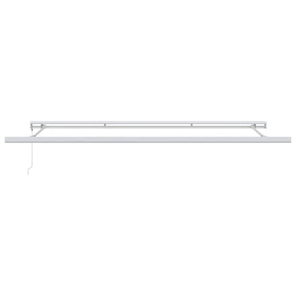 Utfällbar markis Vit 500 × 300 cm Tyg och Metall