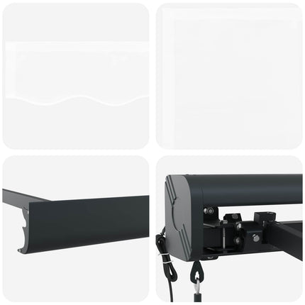 Markis Vit 500 x 300 x 165 cm Polyester och aluminium