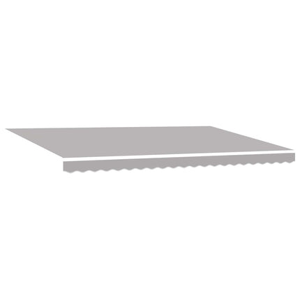 Utdragbar markis Ljusgrå 500 × 300 cm Duk och Aluminium
