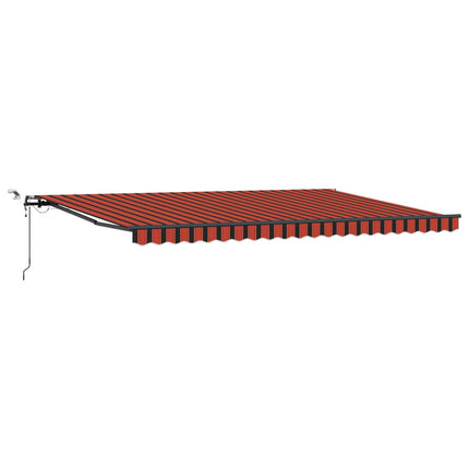 Markis tyg orange och brun 500 × 350 cm Polyester