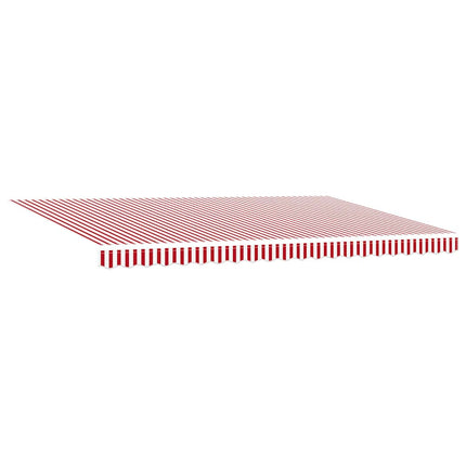 Utfällbar markis Röd och Vit 500 × 350 cm