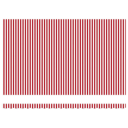 Utfällbar markis Röd och Vit 500 × 350 cm Polyester och metall