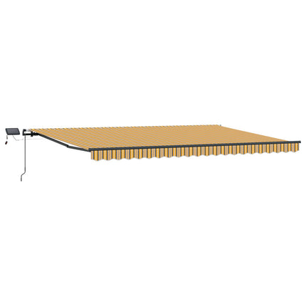 Utdragbar markis Flerfärgsdesign 500 × 350 cm Duk och Aluminium