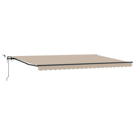Utdragbar markis Beige 500 × 350 cm Polyester