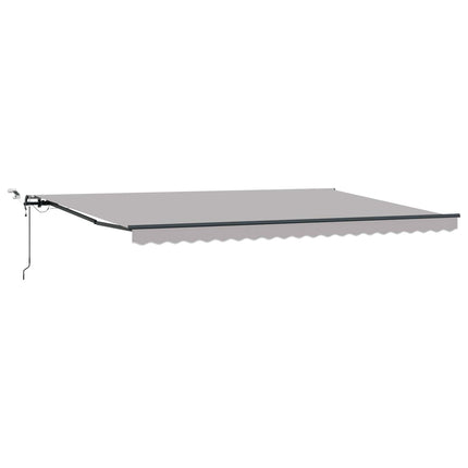 Markis tyg Ljusgrå 500 × 350 cm Polyester