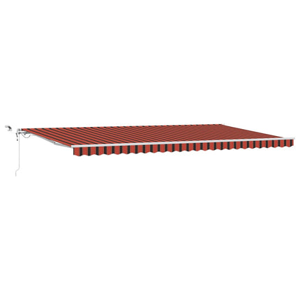 Utdragbar markis Orange och Brunt 600 × 300 cm Polyester