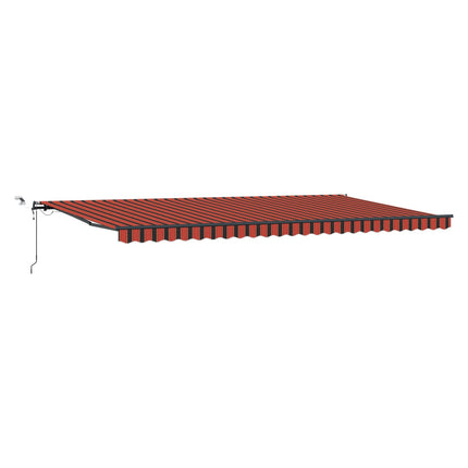 Markis tyg orange och brun 600 × 300 cm Polyester