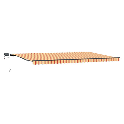 Utdragbar markis Gul och Orange 600 × 300 cm Duk och Aluminium