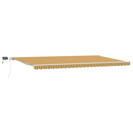 Utfällbar markis Flerfärgsdesign 600 × 300 cm Tyger och Stål