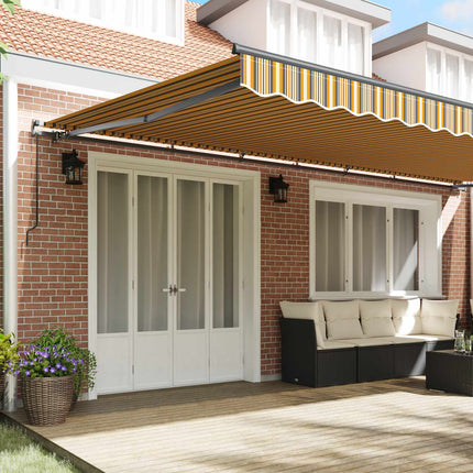 Utfällbar markis Flerfärgsdesign 600 × 300 cm
