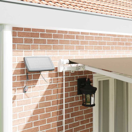 Utdragbar markis Beige 600 × 300 cm Duk och Aluminium