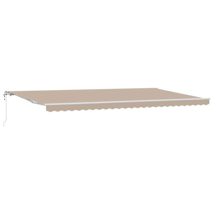 Utdragbar markis Beige 600 × 300 cm Duk och Aluminium