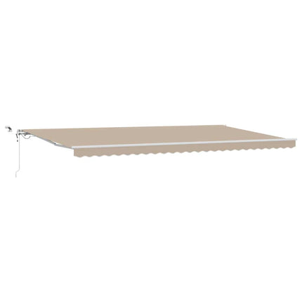 Utdragbar markis Beige 600 × 300 cm Polyester